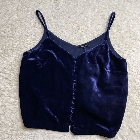 NWT Madewell Button Down Cami Midnight Blue in size 10 - Picture 3 of 10